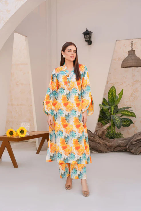 Vibrant Floral Lawn Suit - Ready to Wear